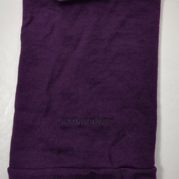 ICEBREAKER 100% Wool Purple Neck Gaiter Scarf Flexi Chute - Picture 1 of 5